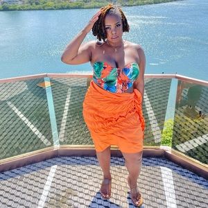 Ruffle High Thigh Split Skirt